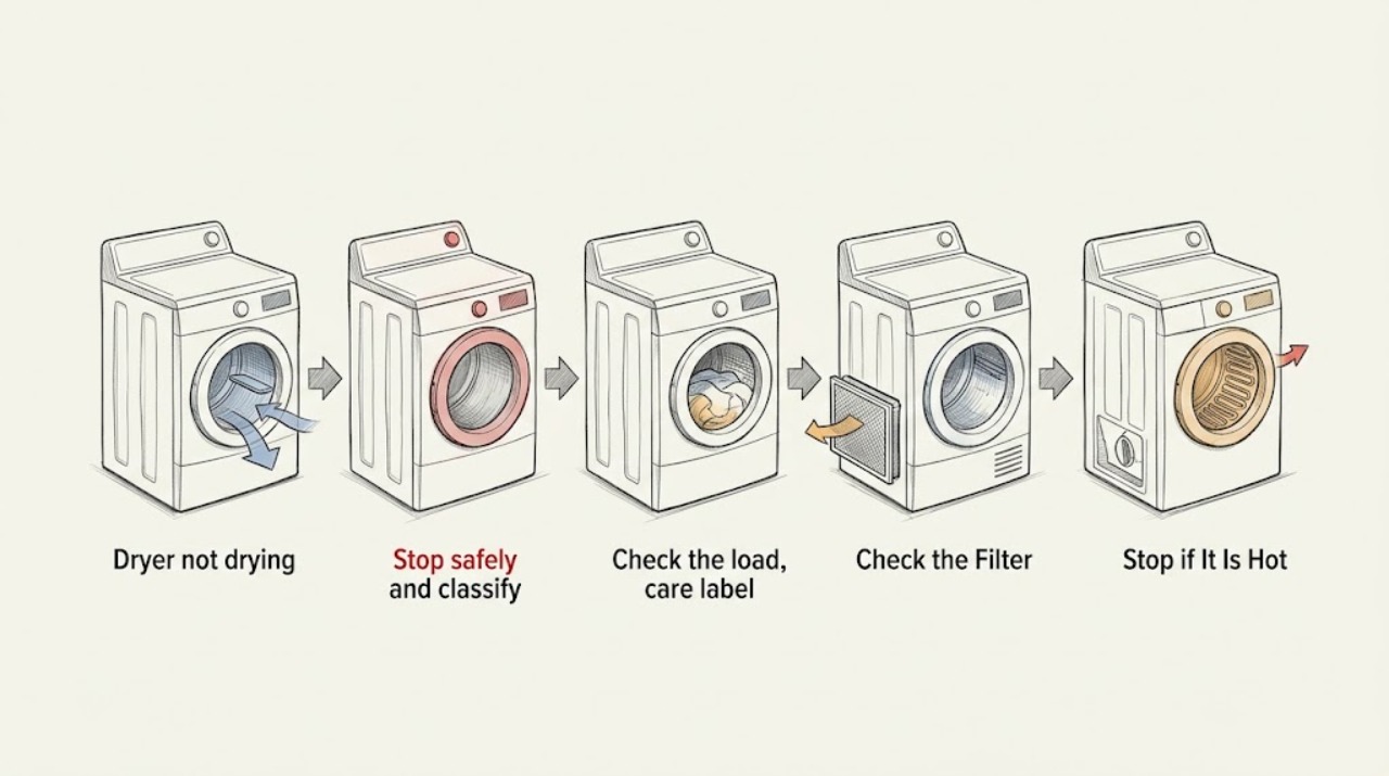 Dryer not drying