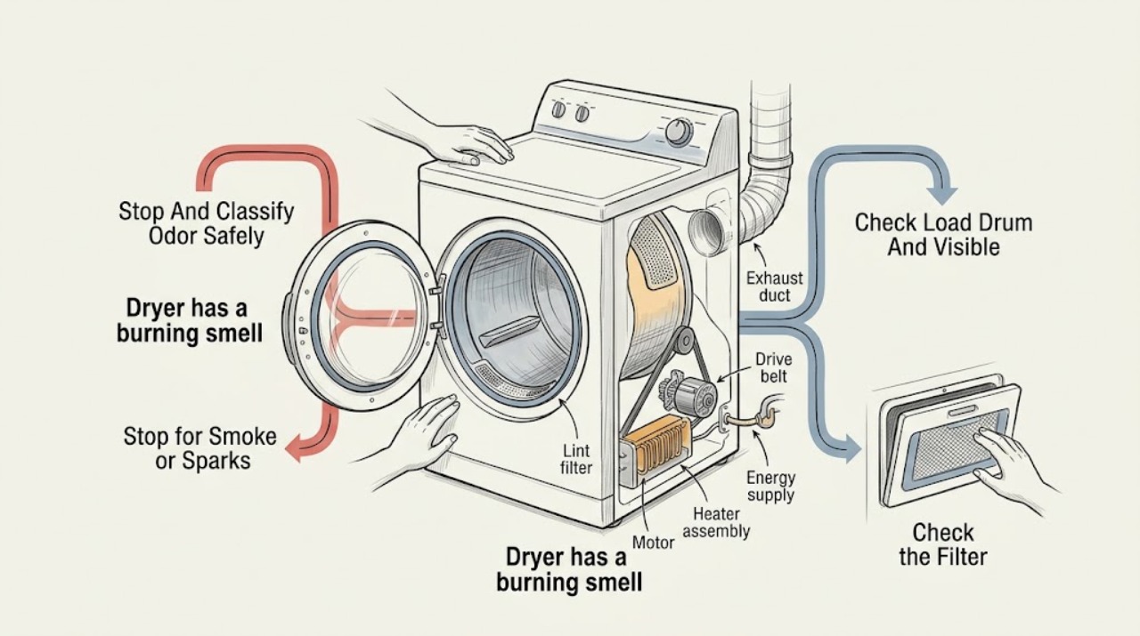 Dryer has a burning smell