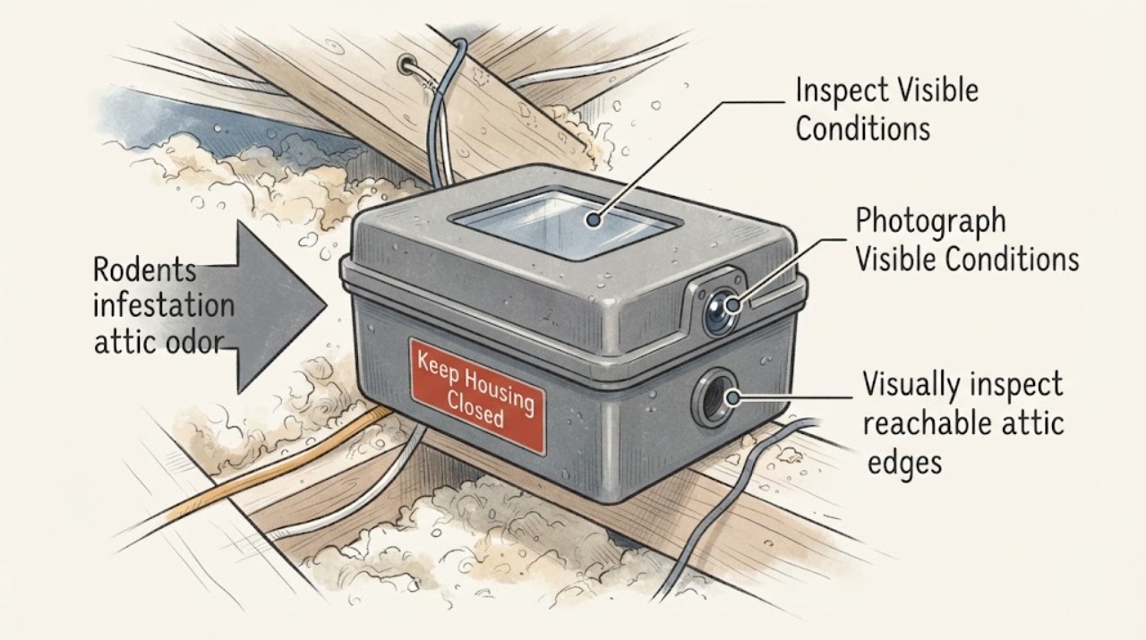Rodents infestation attic odor
