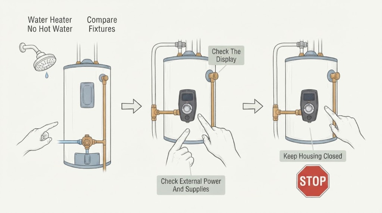 Water heater no hot water