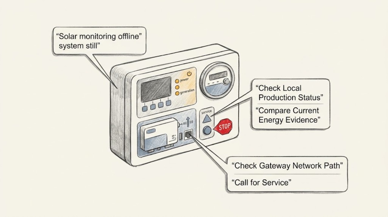 Solar monitoring offline system still