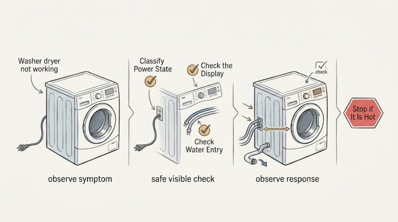 Washer dryer not working