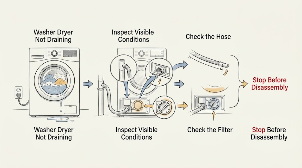 Washer Dryer Not Draining