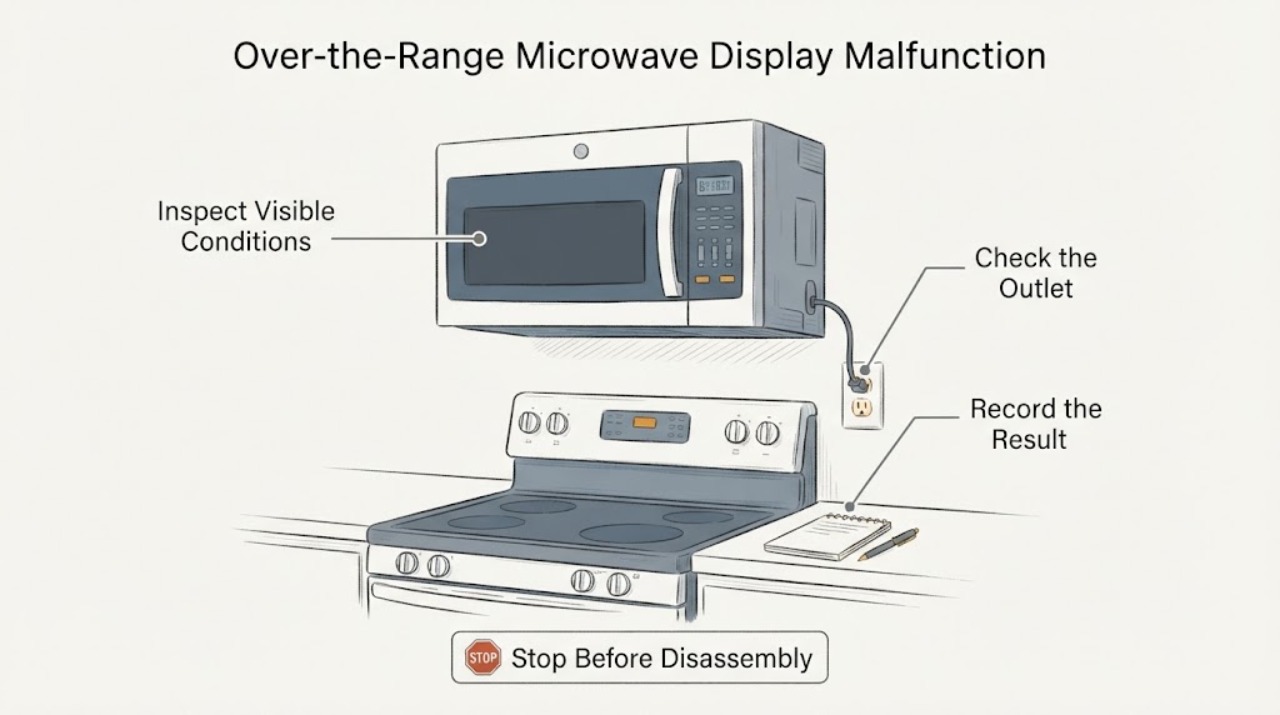 Over-the-Range Microwave Display Malfunction