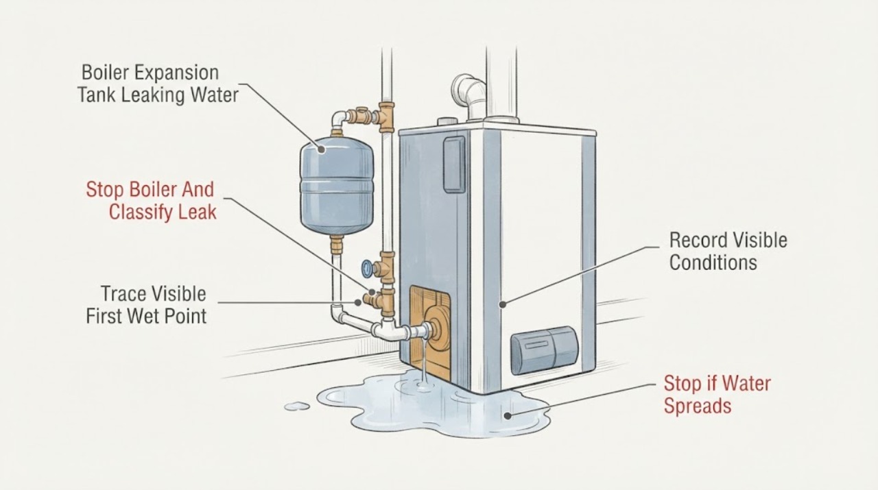 Boiler Expansion Tank Leaking Water