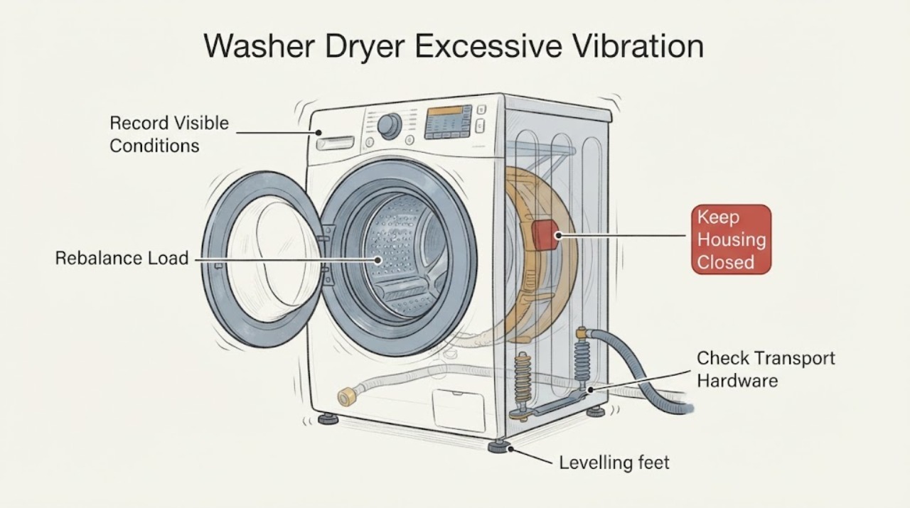 Washer Dryer Excessive Vibration