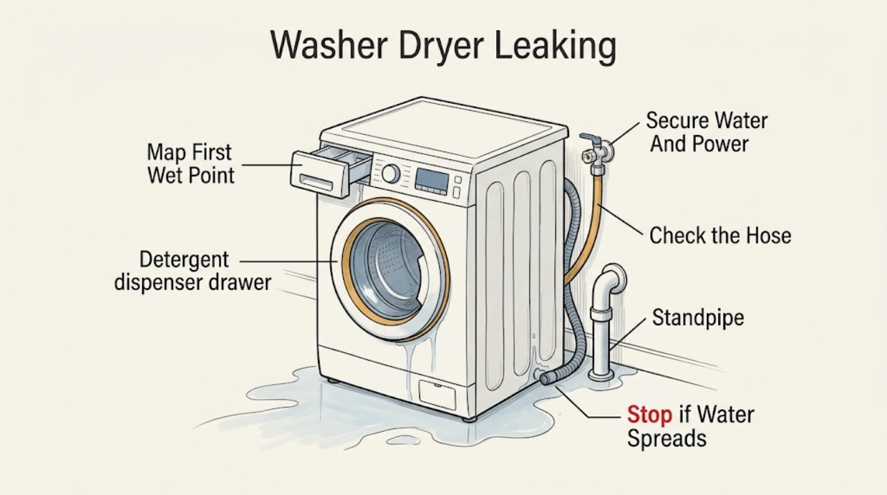 Washer Dryer Leaking