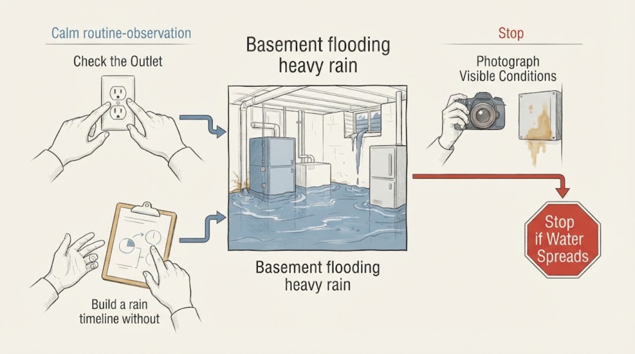 Basement flooding heavy rain