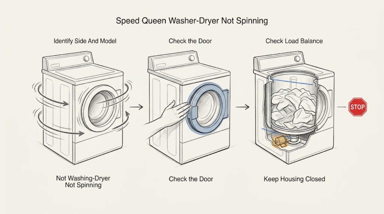 Speed Queen Washer-Dryer Not Spinning