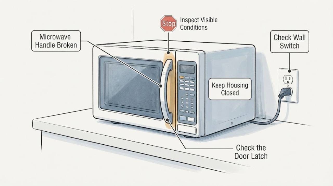 Microwave Handle Broken