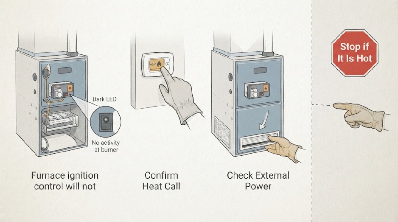 Furnace ignition control will not