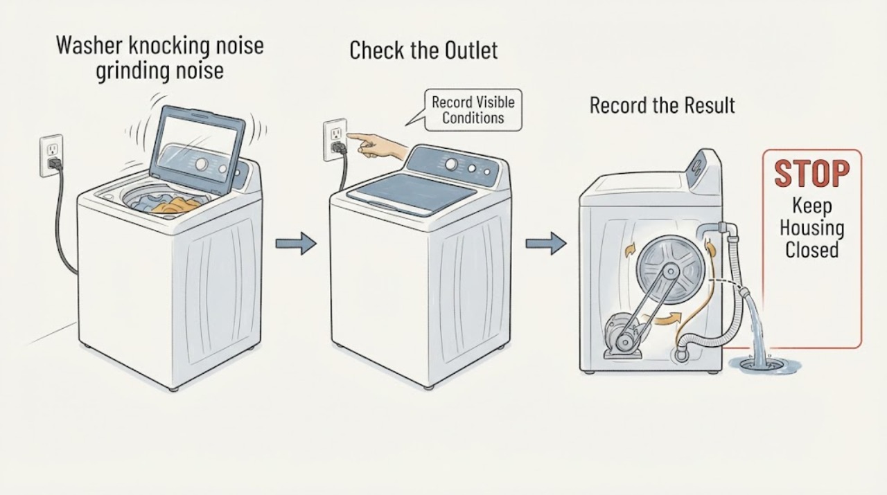 Washer knocking noise grinding noise
