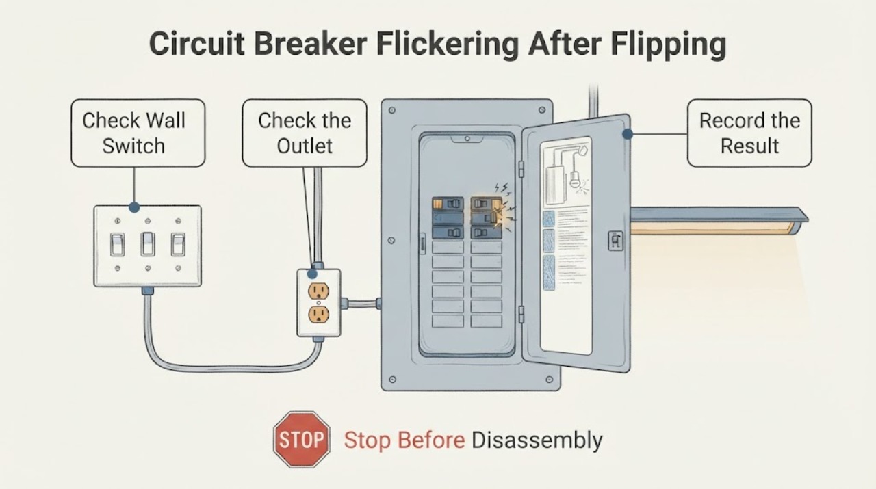Circuit Breaker Flickering After Flipping