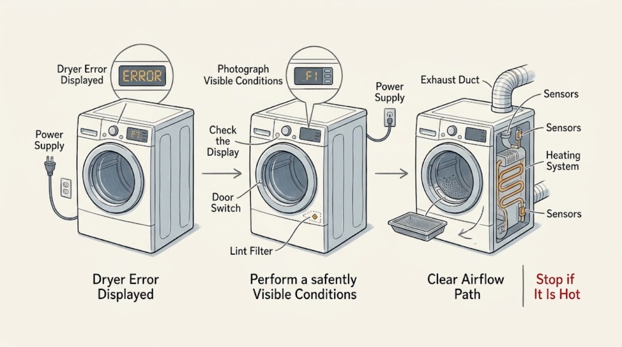 Dryer Error Displayed