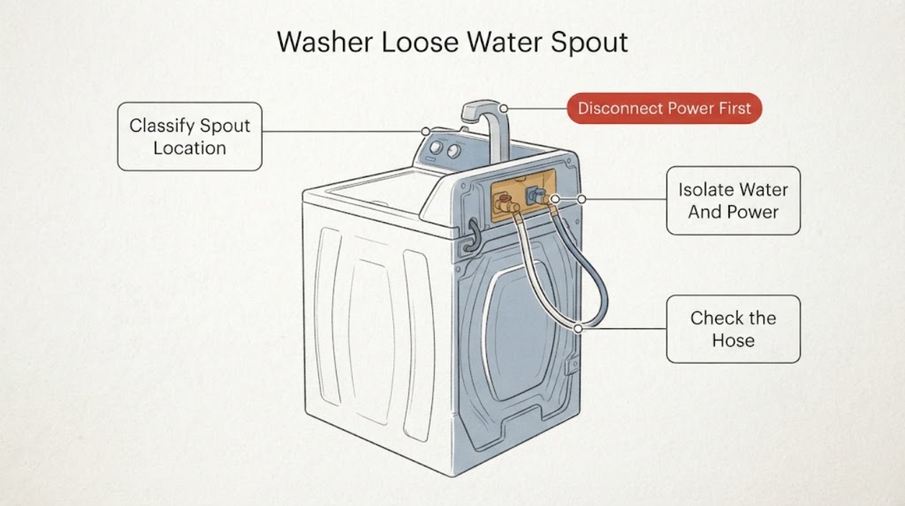 Washer Loose Water Spout |