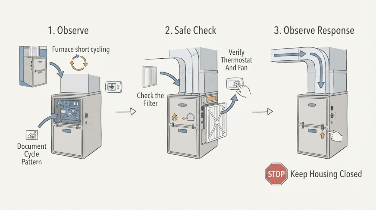 Furnace short cycling