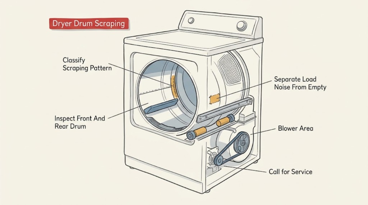 Dryer Drum Scraping