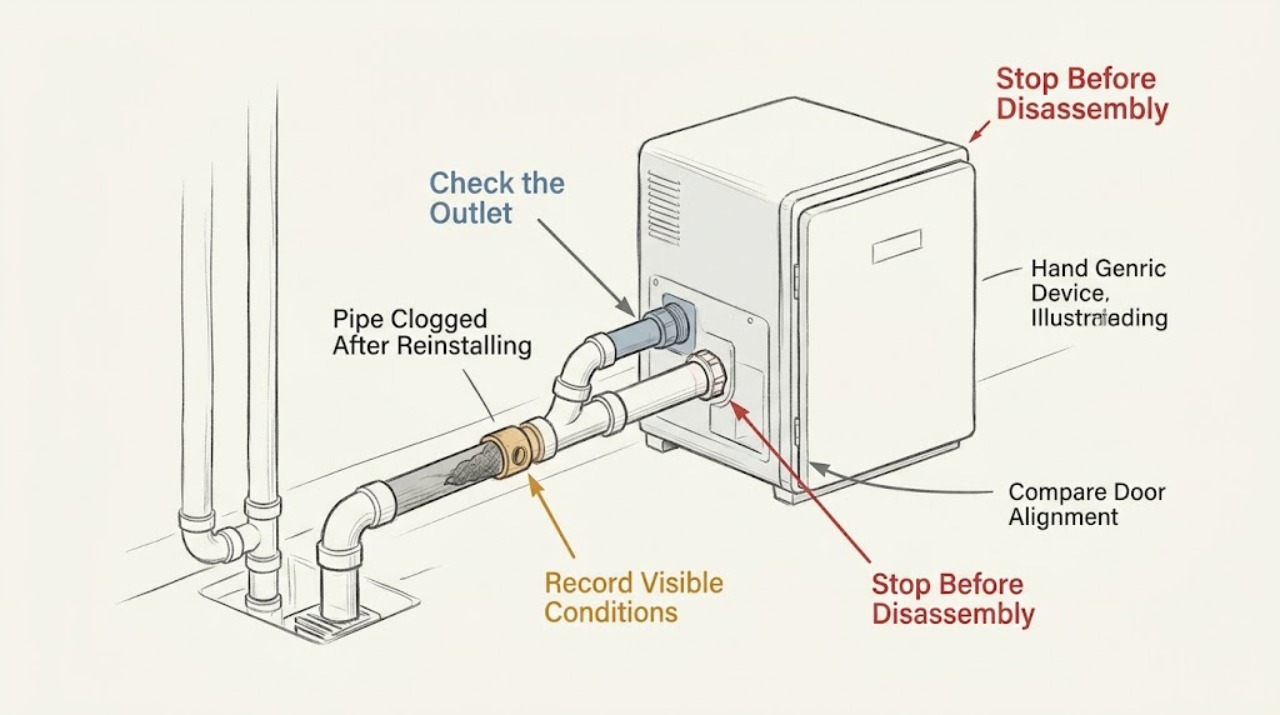 Pipe Clogged After Reinstalling