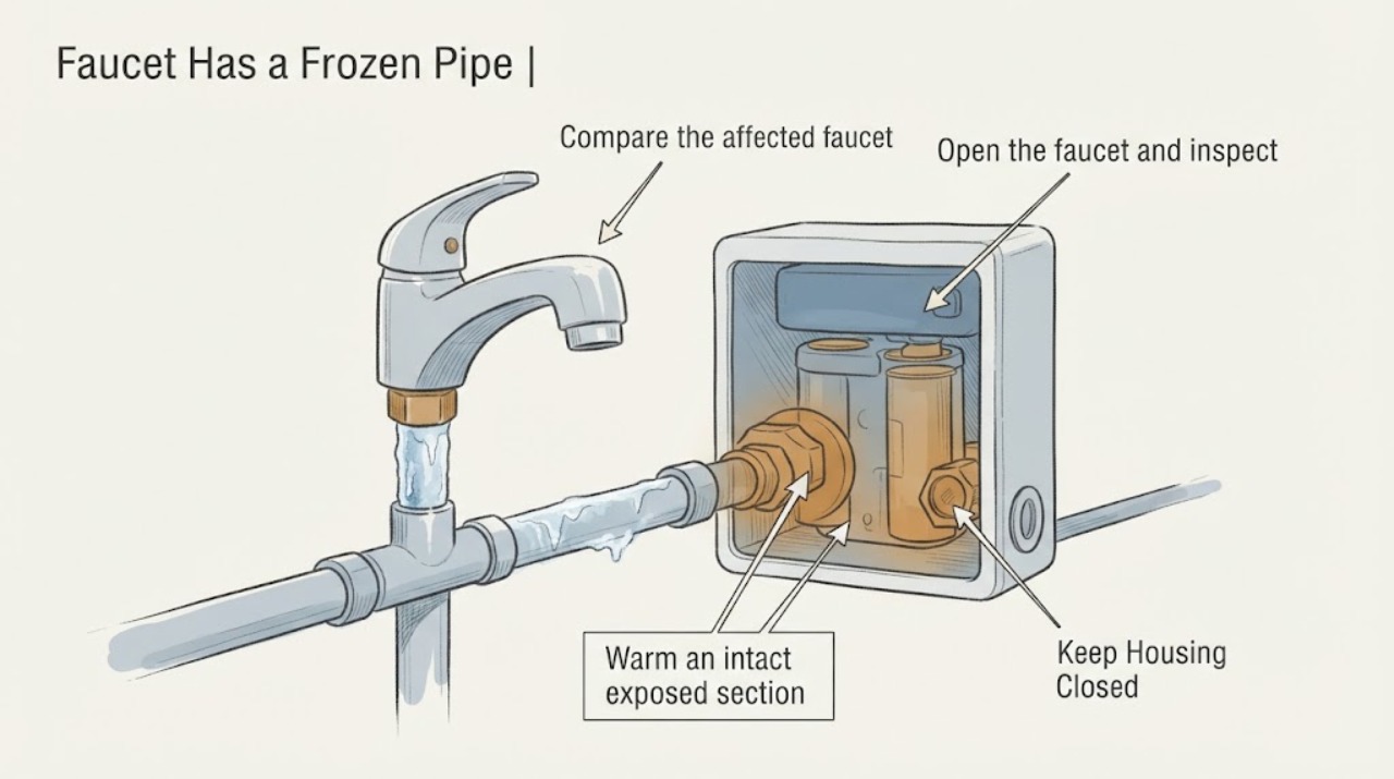 Faucet Has a Frozen Pipe