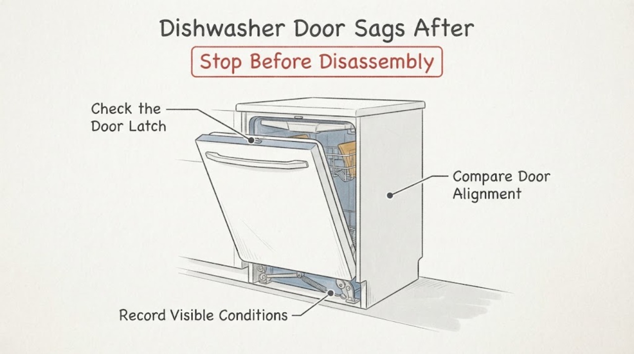 Dishwasher Door Sags After