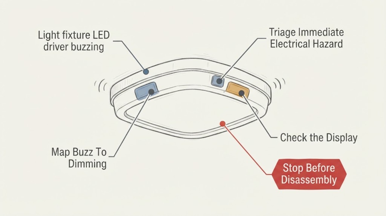Light fixture LED driver buzzing