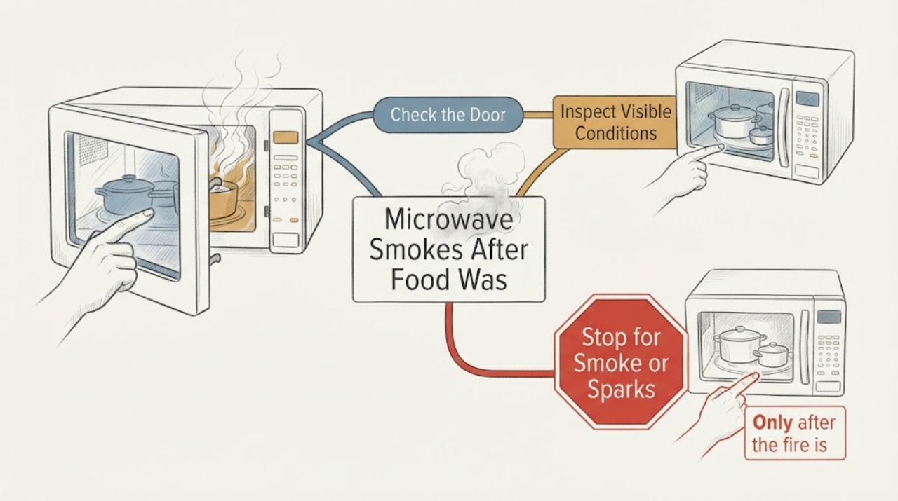 Microwave Smokes After Food Was
