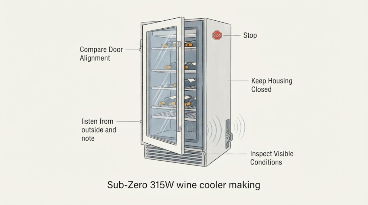 Sub-Zero 315W wine cooler making