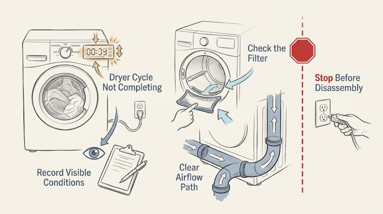 Dryer Cycle Not Completing