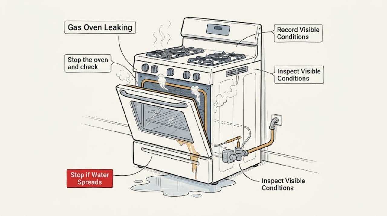 Gas Oven Leaking