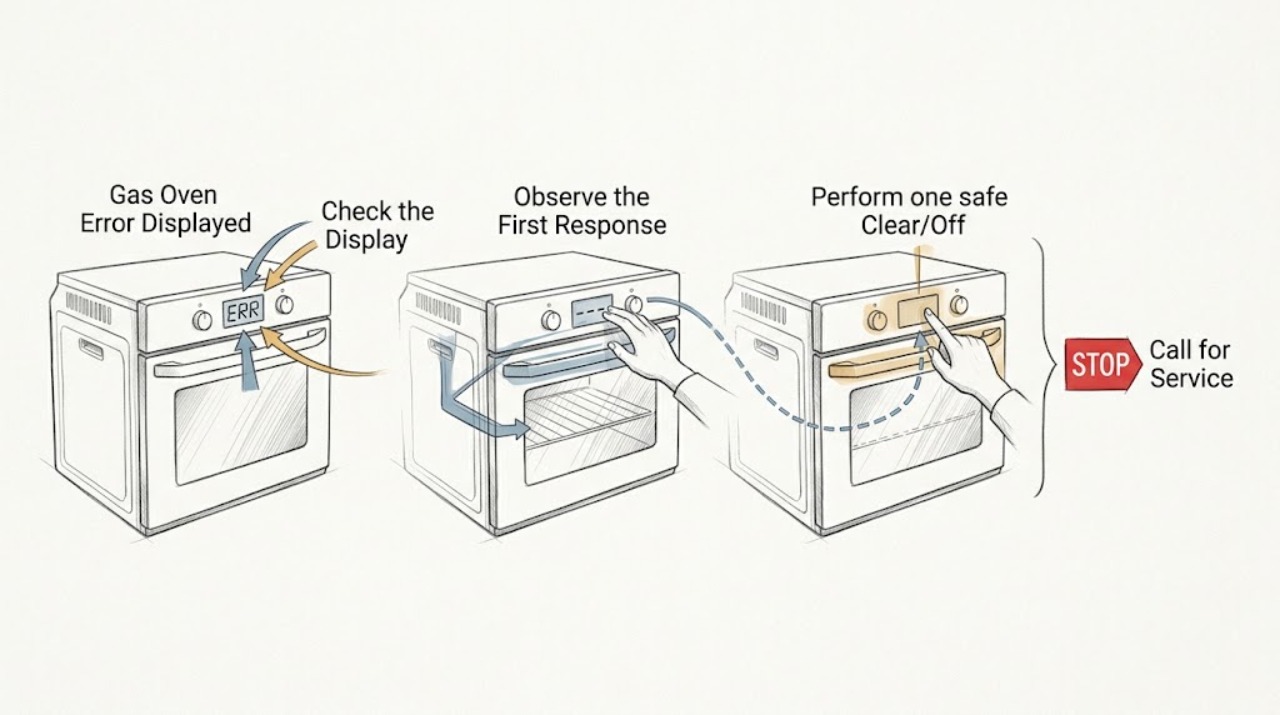 Gas Oven Error Displayed