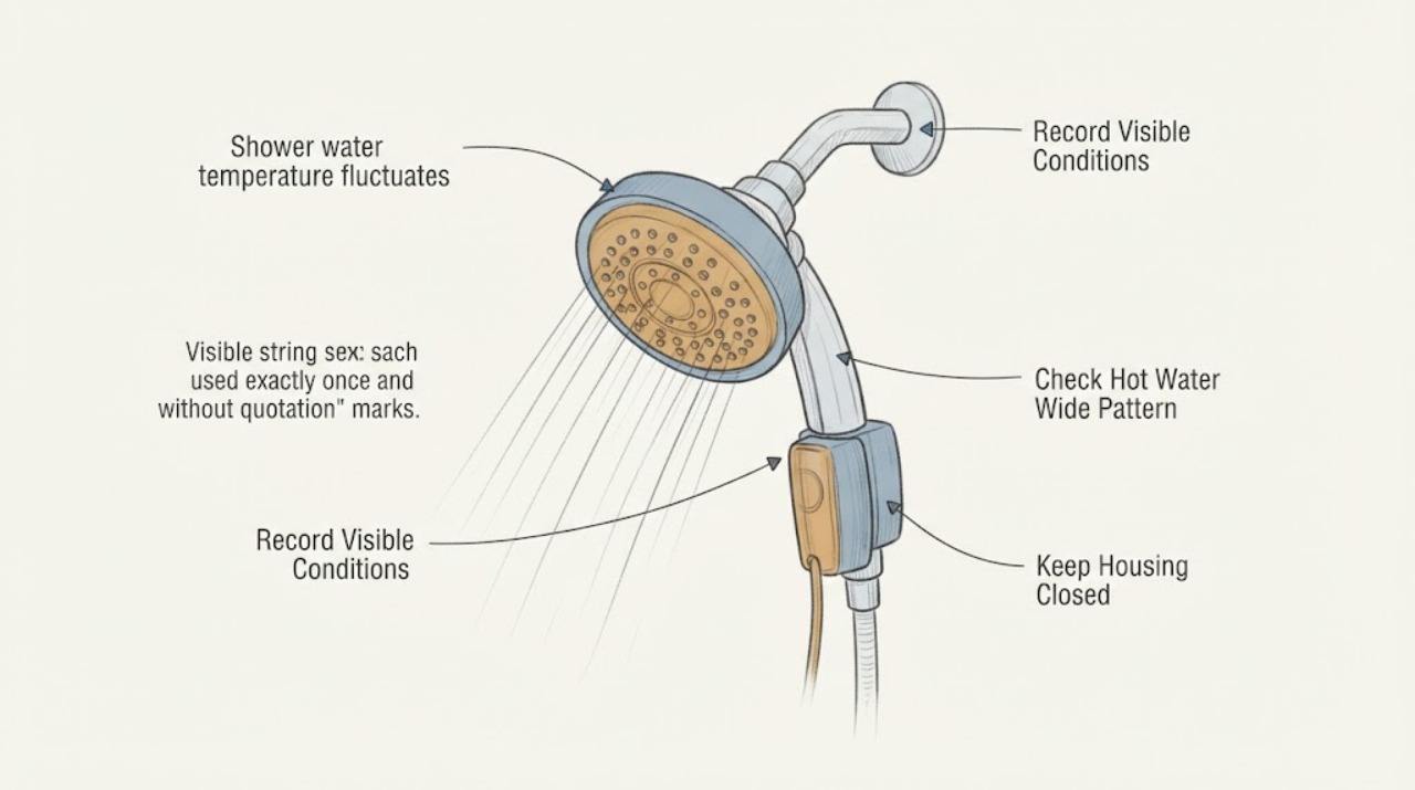 Shower water temperature fluctuates