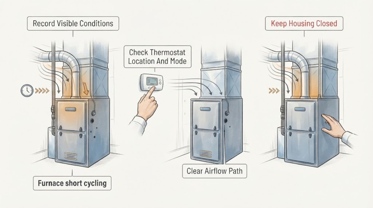 Furnace short cycling
