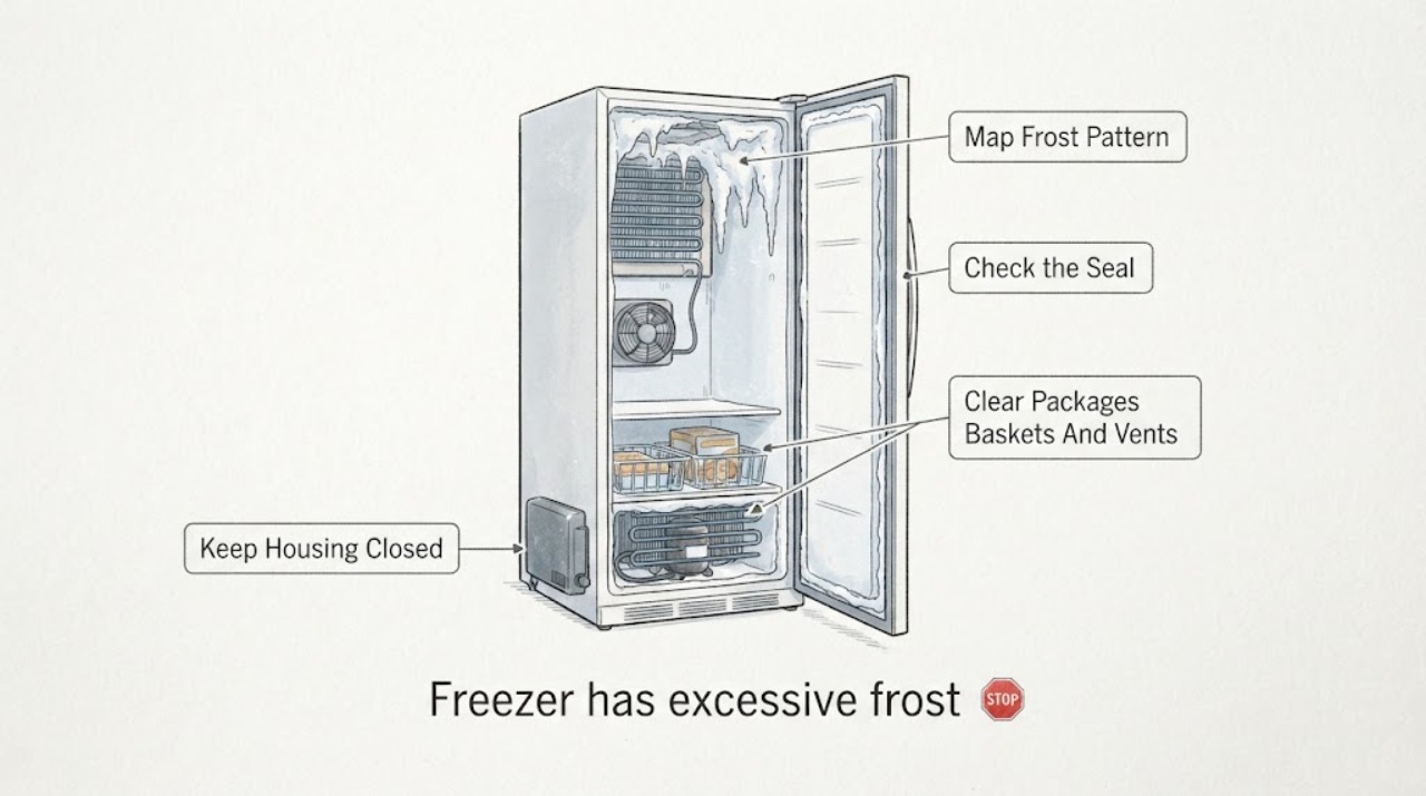 Freezer has excessive frost