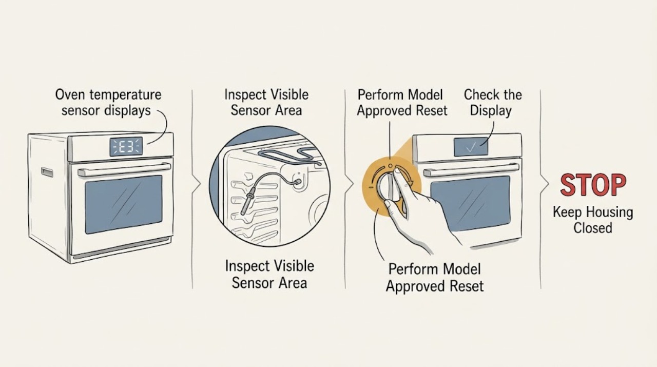 Oven temperature sensor displays