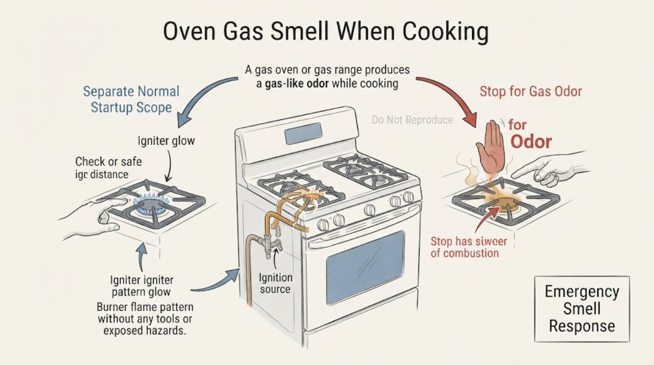 Oven Gas Smell When Cooking