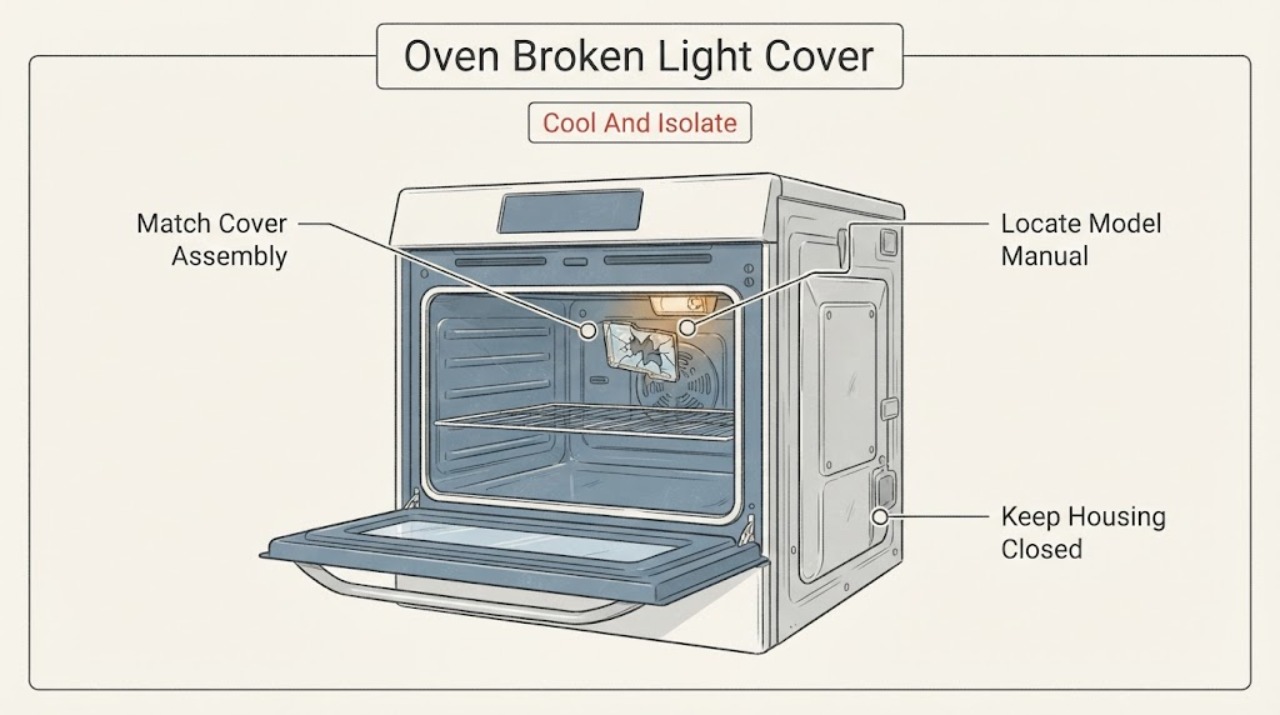 Oven Broken Light Cover |