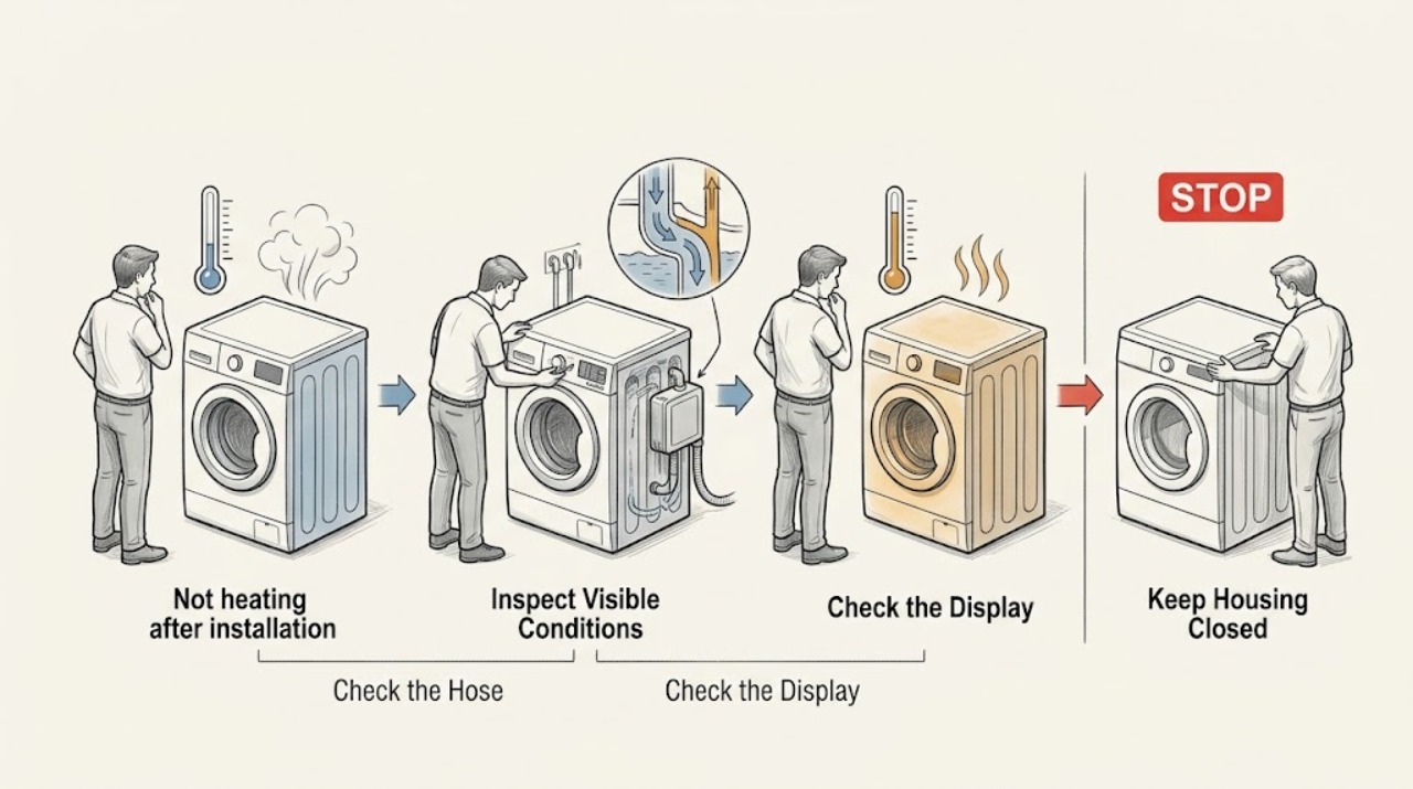Not heating after installation