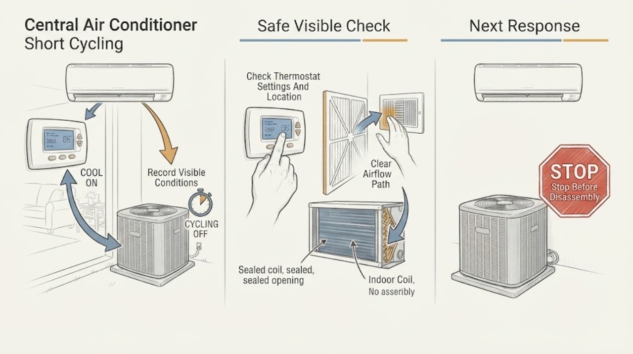 Central Air Conditioner Short Cycling