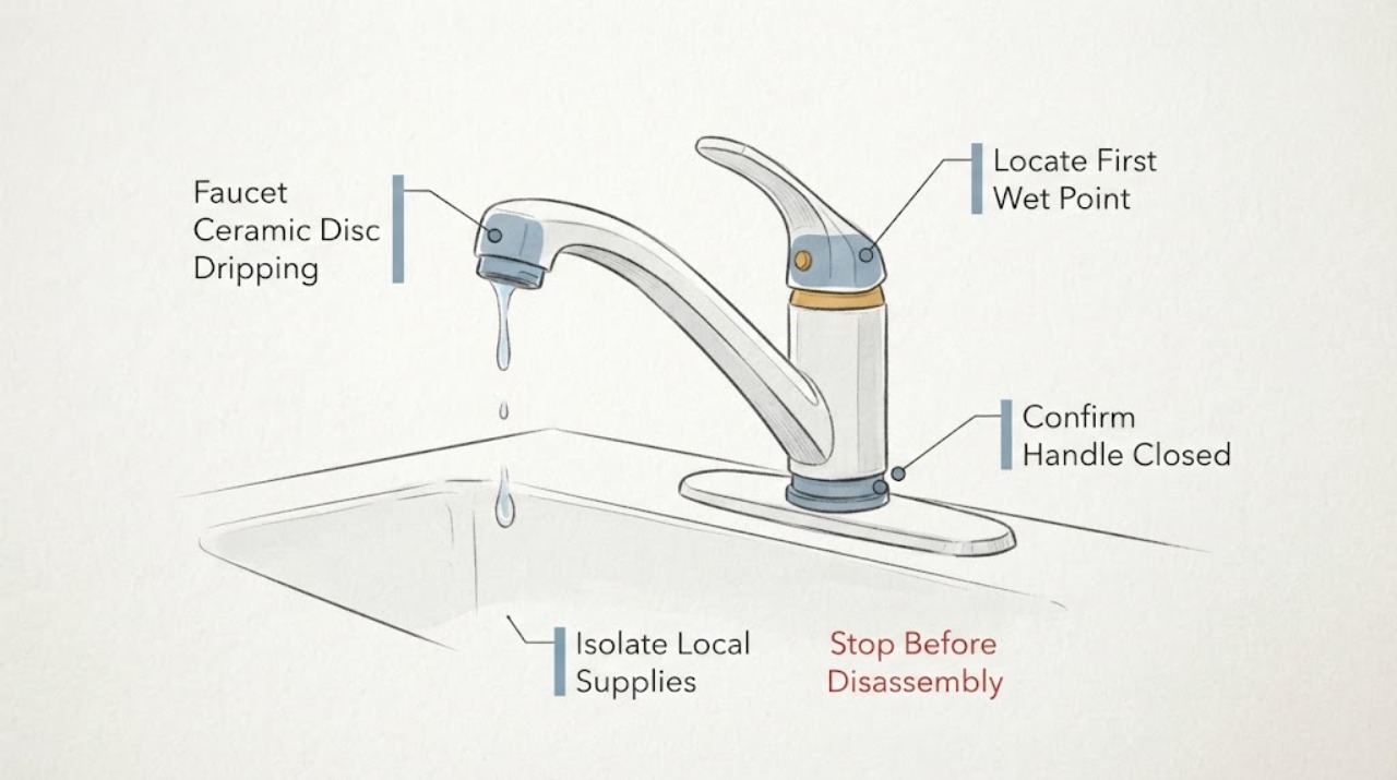 Faucet Ceramic Disc Dripping