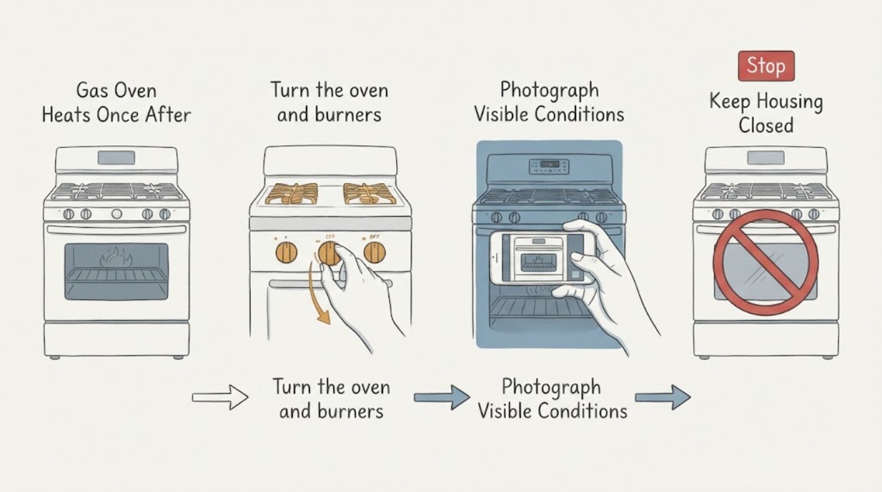 Gas Oven Heats Once After