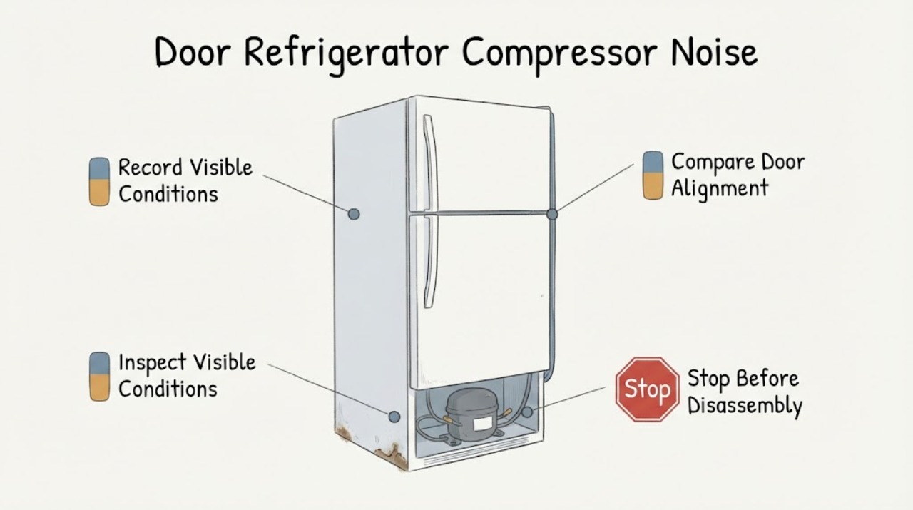 Door Refrigerator Compressor Noise