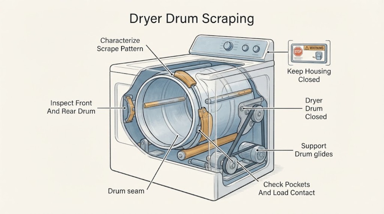 Dryer Drum Scraping
