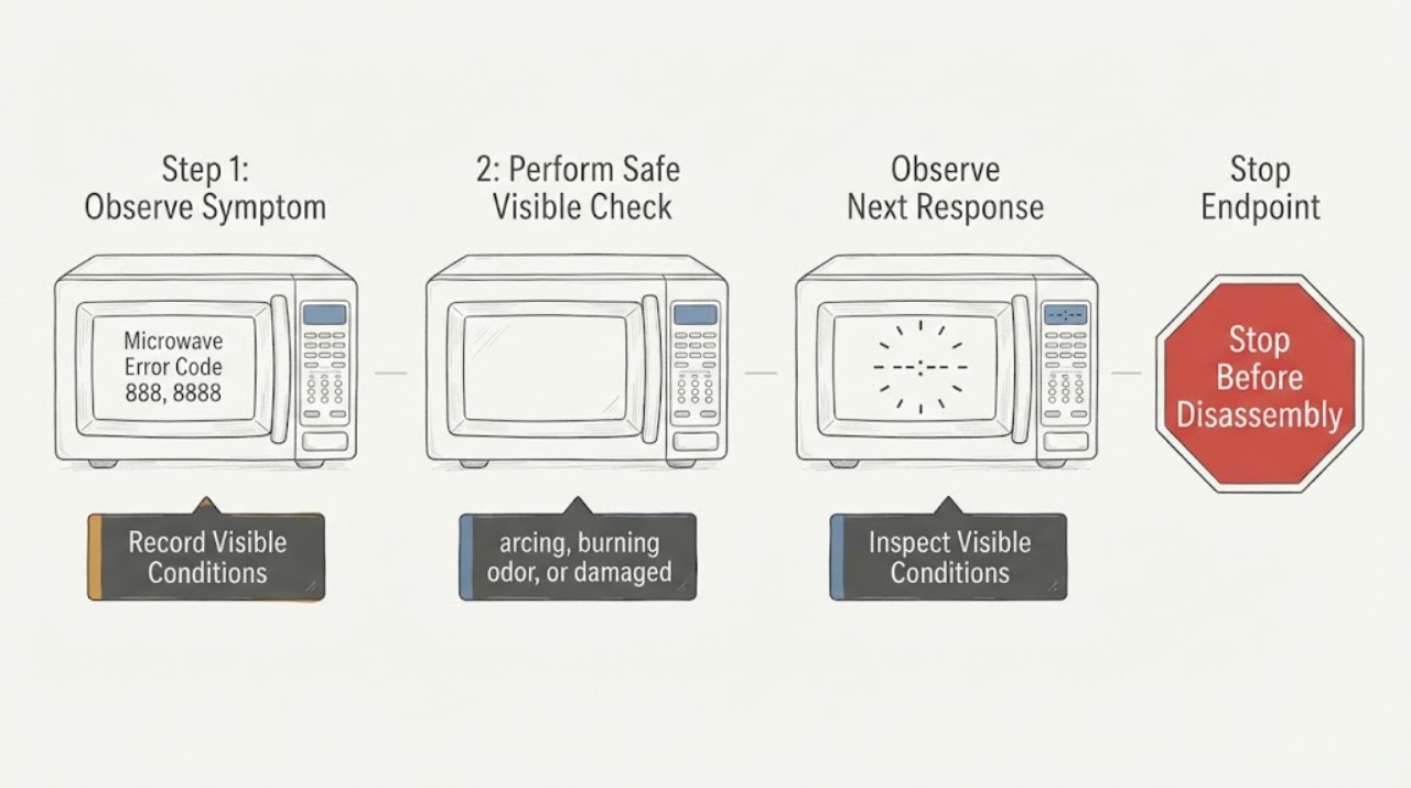 Microwave Error Code 888, 8888