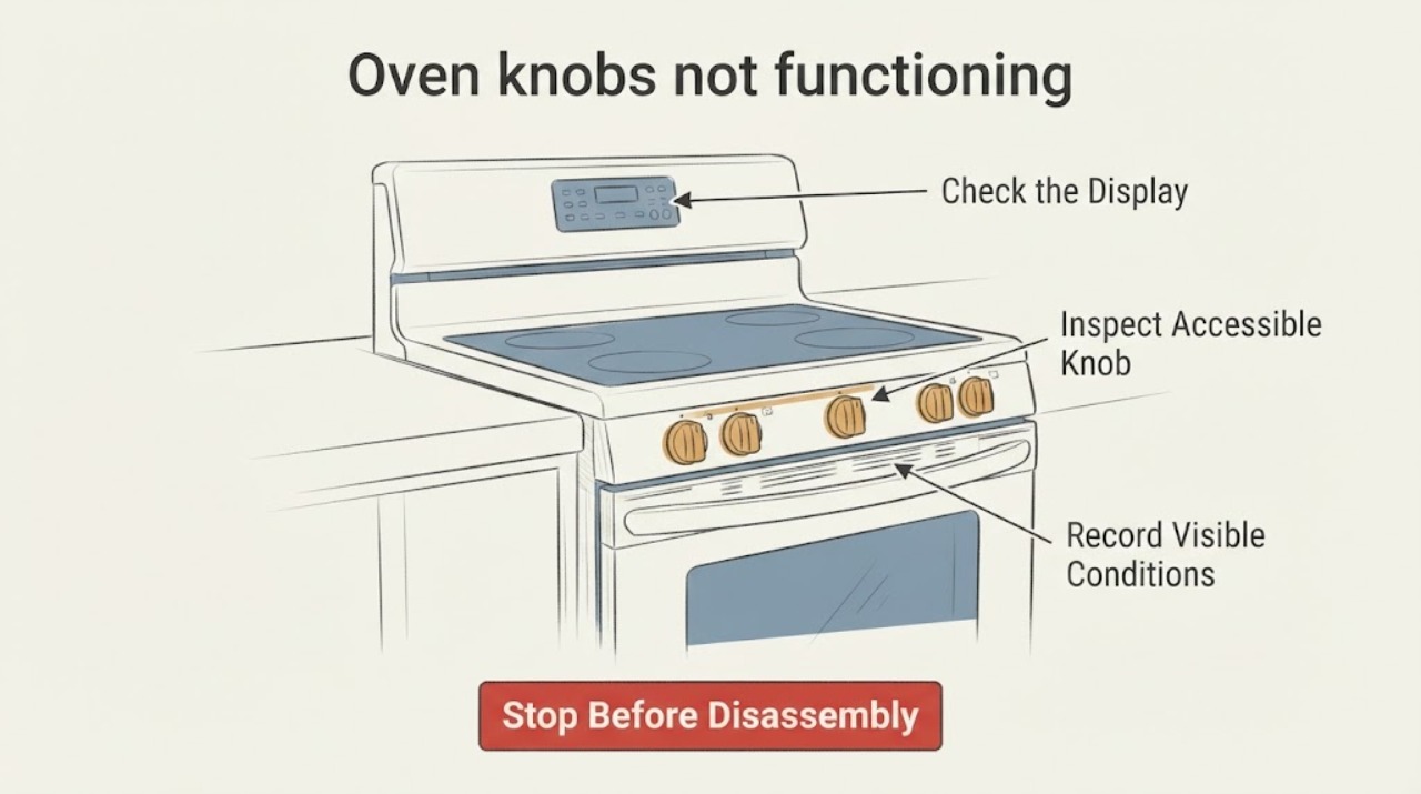Oven knobs not functioning |