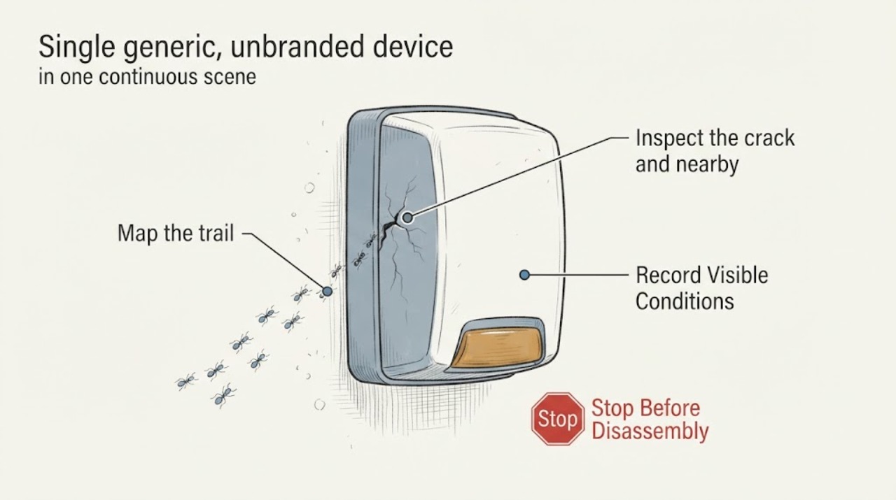 Ants entry crack recurrence