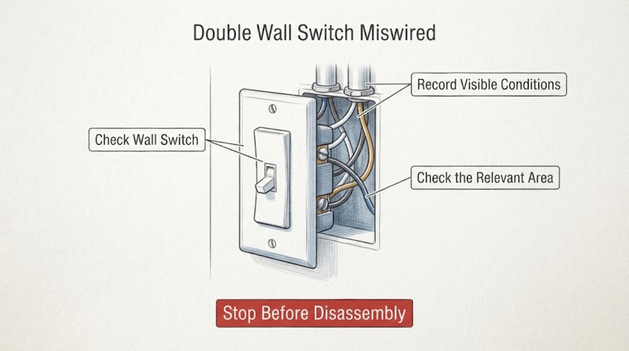 Double Wall Switch Miswired