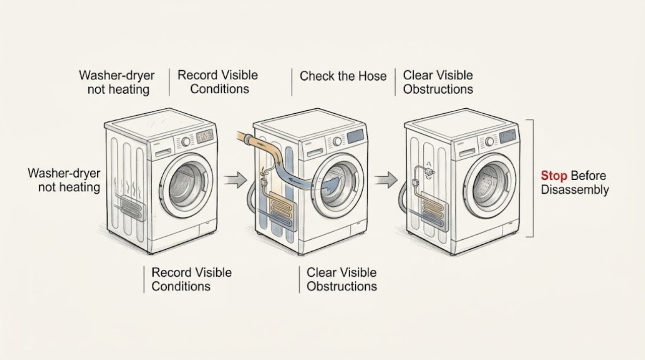 Washer-dryer not heating