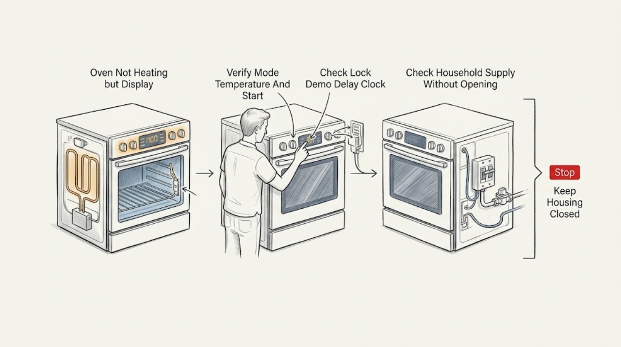 Oven Not Heating but Display