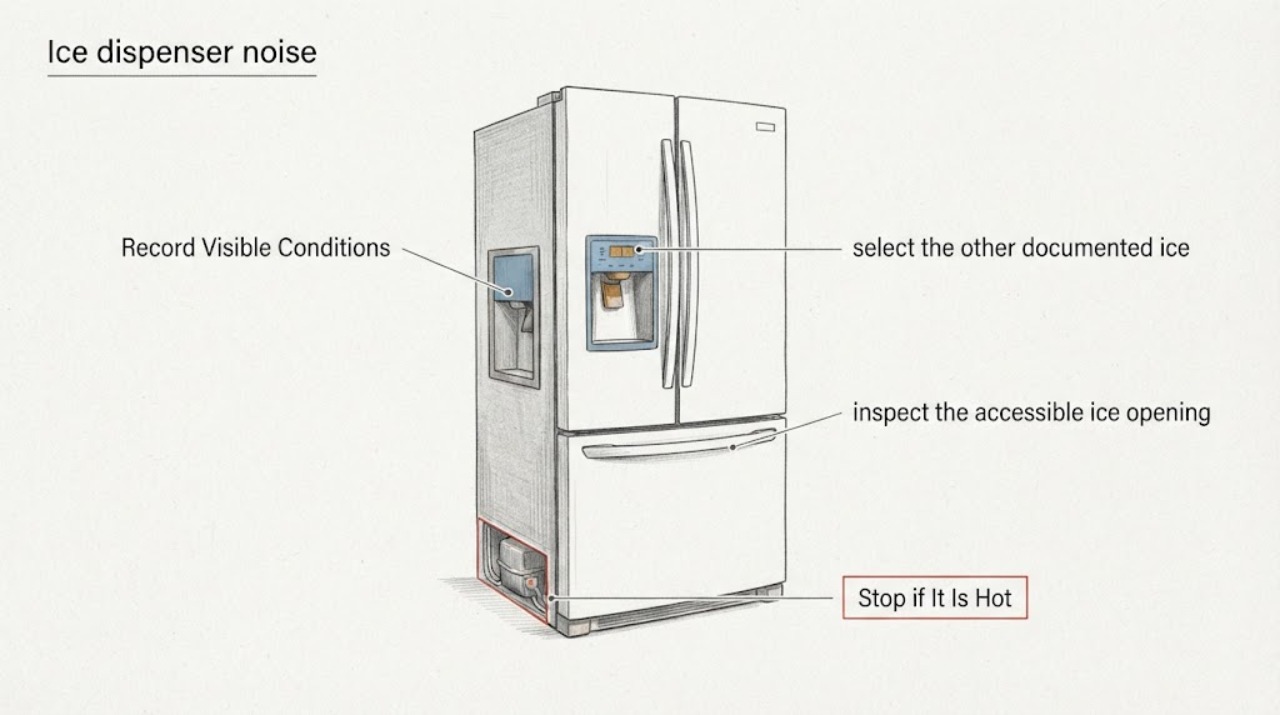 Ice dispenser noise