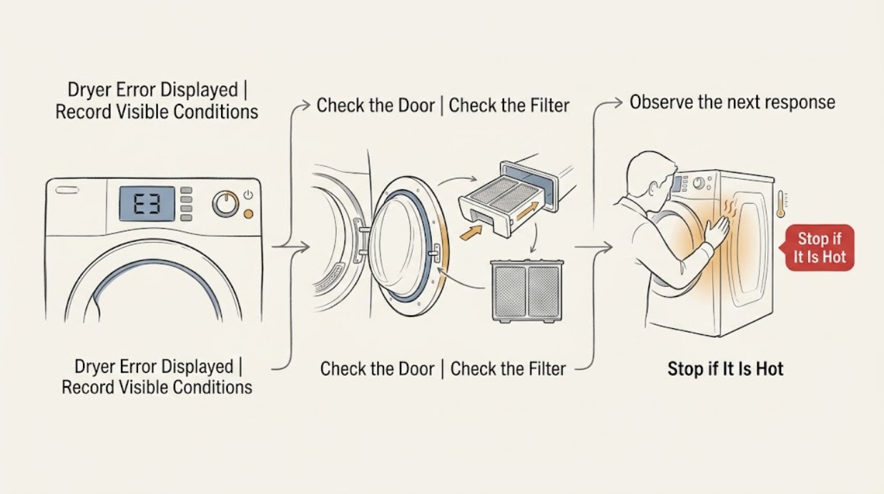 Dryer Error Displayed